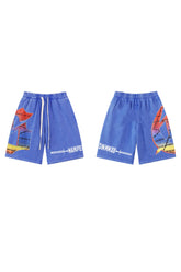 Letter blue shorts